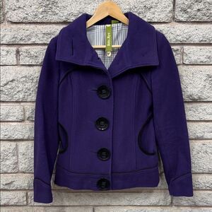 Soia & Kyo Women's Deep Purple Pea Coat